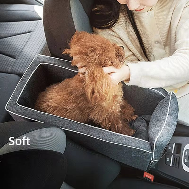 Travel in Style: Portable Dog Car Seat Bed for Small Dogs and Cats - Safe & Eco-Friendly Travel Companion