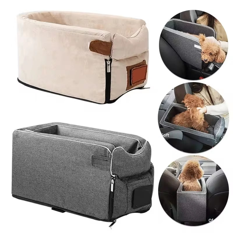 Travel in Style: Portable Dog Car Seat Bed for Small Dogs and Cats - Safe & Eco-Friendly Travel Companion