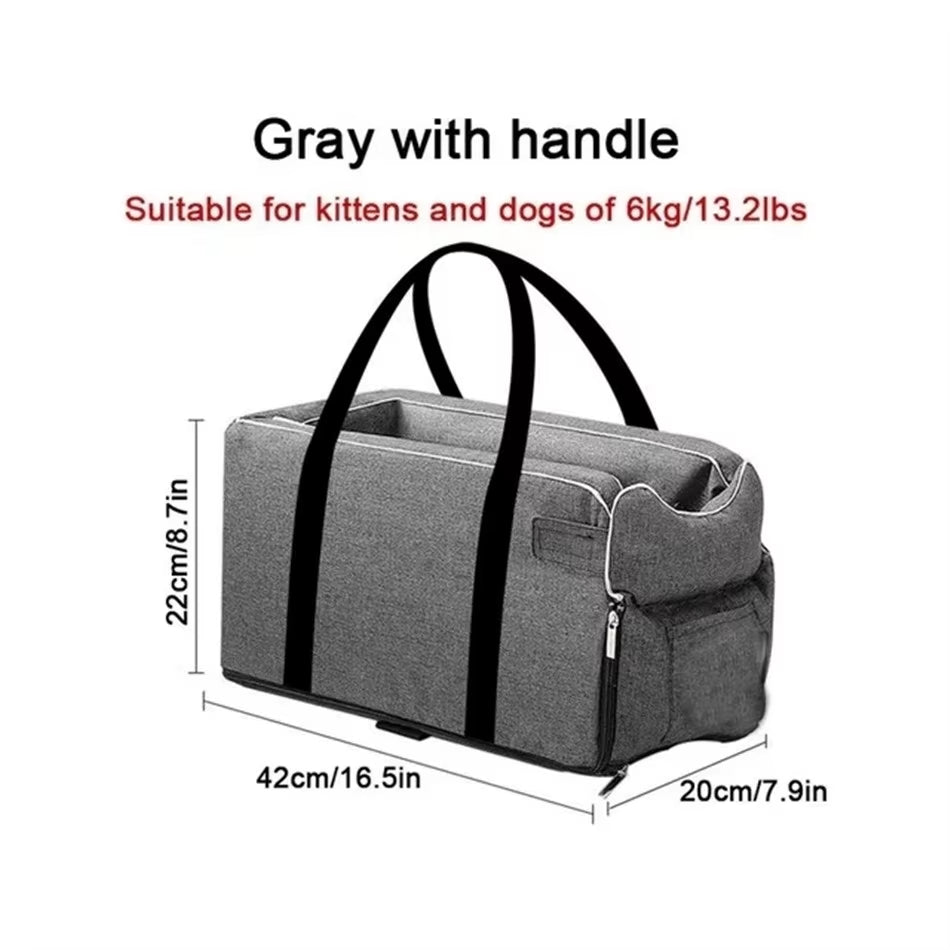 Travel in Style: Portable Dog Car Seat Bed for Small Dogs and Cats - Safe & Eco-Friendly Travel Companion